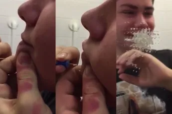 Pukkel poppen en spiegel spuiten