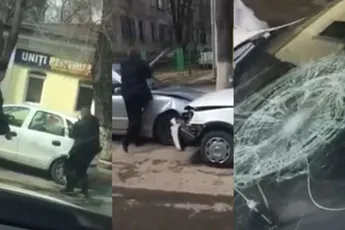 Meppen met schep na simpele aanrijding Roemenië