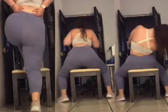 Stoel zegt doei na 20 pogingen TikTok dansje