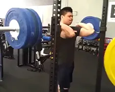 180 kilo iets te veel tijdens Squat oefening