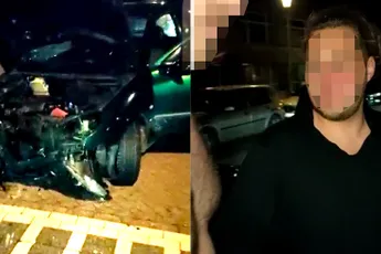 Aftermath van een ongeluk met heel veel schade in Helmond