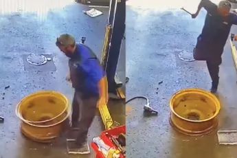 Automonteur heeft een slechte dag... En een zere teen