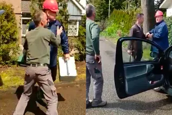 Bizar: Man probeert koffers met gereedschap te stelen van bouwvakkers