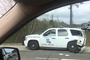 Chauffeur onder invloed van heroine ramt Louisiana State Trooper