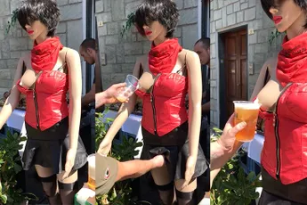 Dat is eens een bijzondere paspop, eh biertap!