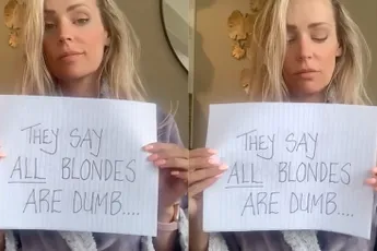 Dom blondje wil bewijzen dat niet alle blondjes dom zijn