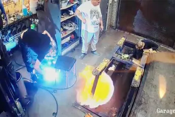 Eerst met remmenreiniger werken en daarna lassen is geen goed idee