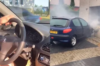 Eerste keer driften in eerste auto is niet helemaal goed gedaan