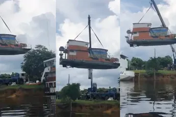 Eh baas, die klus met die boot is een beetje mislukt