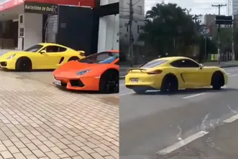 Eigenaar nieuwe Porsche Cayman duidelijk niet geschikt voor zo'n supercar