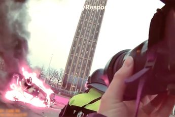 Fotograaf deelt zijn bodycambeelden van de rellen in Eindhoven