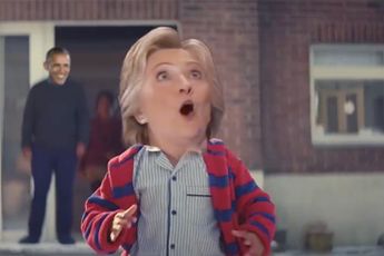 Geweldige Hillary Clinton spoof van John Lewis kerst commercial