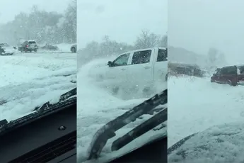 Gezellige kettingbotsing van 30 auto's in Amerikaanse Michigan