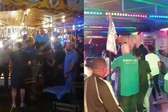 Gezelligheid bij de botsauto's op de Tilburgse Kermis