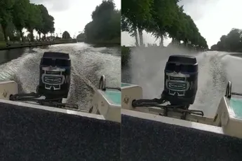 Hard varen op de Vliet bij Voorburg