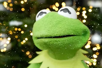 Kermit de Kikker doet Jingle Bells Mondkapje parodie