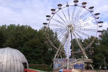 Kijkje in verlaten pretpark dat lijkt op die in Pripjat, Tsjernobyl