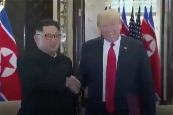 Kim Jong-un blijft pestkop tijdens ontmoeting met Donald Trump