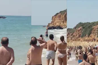 Lig je lekker op een Spaans strand, ineens invasie van migranten