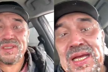 Man in Kazachstan heeft echt bevroren oren nadat hij pech kreeg met zijn auto
