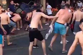 Matpartij tussen Schotse en Engelse toeristen op Magaluf