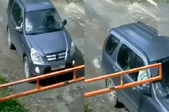 Meestal wacht je even totdat de slagboom weg is