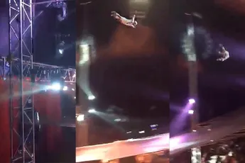 Menselijke kanonskogel in circus gaat verschrikkelijk fout