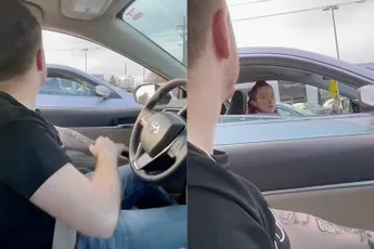 Met flauw geintje met autoraam kun je mensen laten lachen