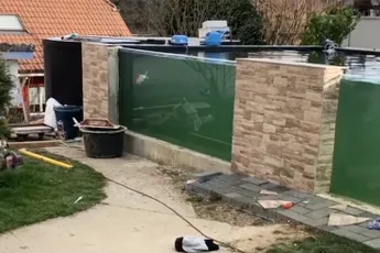 Mooi vijvertje voor de vissen in Zwitserland