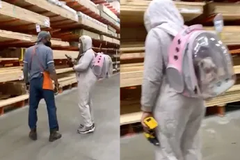 Nee joh, mensen kopen echt zo'n rugzak waar een hondje in past