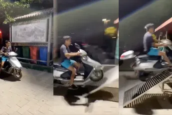 Nee joh pik, daar kun je echt met je scooter gewoon oprijden