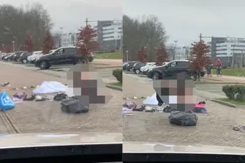 Ondertussen bij het station van Bergen op Zoom: Dat was geen paracetamolletje