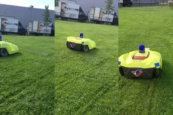 Op zeker coolste grasmaaier die je vandaag zult zien!