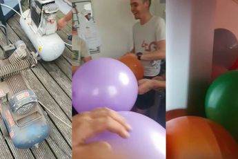 Pasgetrouwd paar in Emmeloord krijgt 5000 ballonnen