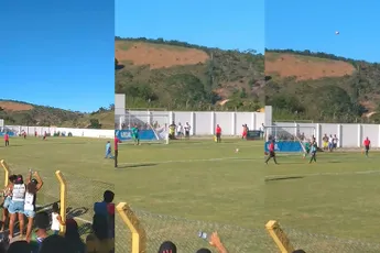 Penalty van de lijn gehaald door de keeper, maar toch een goal!