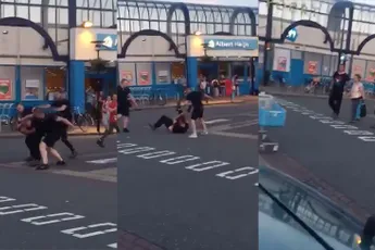 Polen bij AH Oss vechten om goedkoop blikje bier?