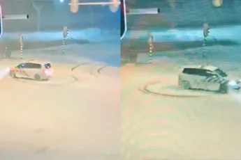 Politie draait Donut op kruising in Gelderland