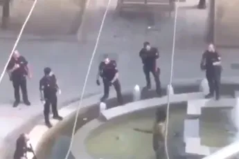 Politie Madrid laat zien hoe je gekkie moet overmeesteren