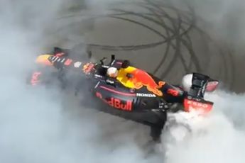 Racedrone legt donuts draaiende Max Verstappen vast op Zandvoort