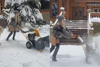 Russische Lana kun je wel vragen om je stoep sneeuwvrij te blazen