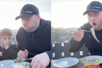 Schotse vader waagt zich aan de Surströmming uitdaging