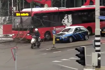 Sleepje van een scooter in Hengelo