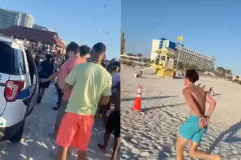 Spring Break vierders in Florida helpen feestganger ontsnappen uit politiewagen