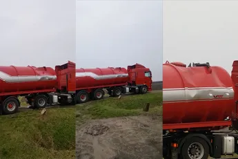 Tankwagen heeft een paar deukjes, maar die pomp je er zo uit