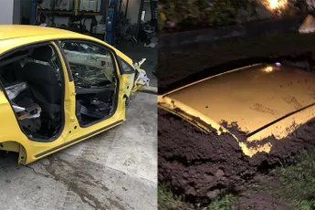 Terug van huwelijksreis: Vrienden versierden huis en begroeven auto in tuin