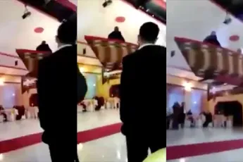 Turks Bruidspaar heeft nogal een grote entree!