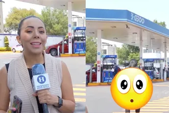 Verslaggeefster legt iets uit, maar cameraman is even afgeleid