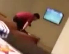 Video dronken Diego Maradona slaat ex-vriendin