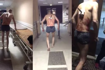 Vladimir wil even een peukie roken met een mes in zijn rug