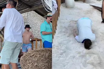Waarschijnlijk doet iedereen zo als er weer een feestje met een saxofoon is...